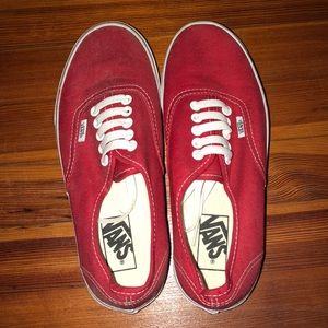 VANS lace up shoes - red